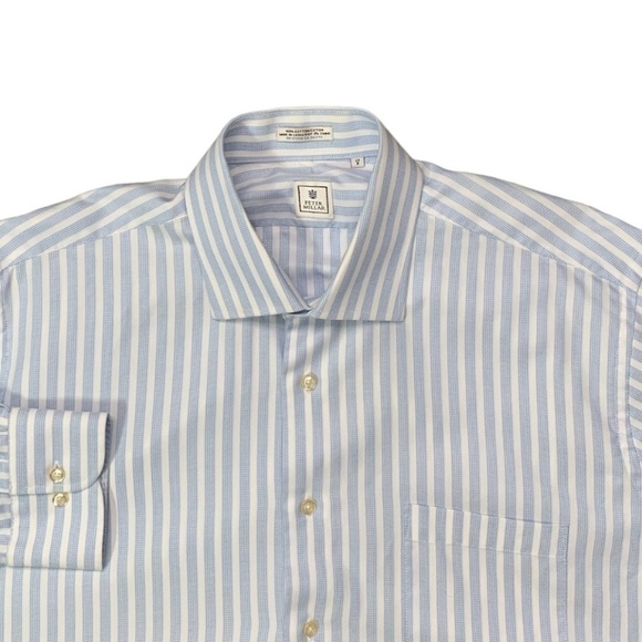 Peter Millar Striped Men's 100% Cotton Dress Shirt Sz 17R #39S - Picture 1 of 10